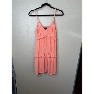 Express Womens Orange Dress Medium aline sundress‎ mini dress spaghetti strap